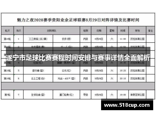 遂宁市足球比赛赛程时间安排与赛事详情全面解析